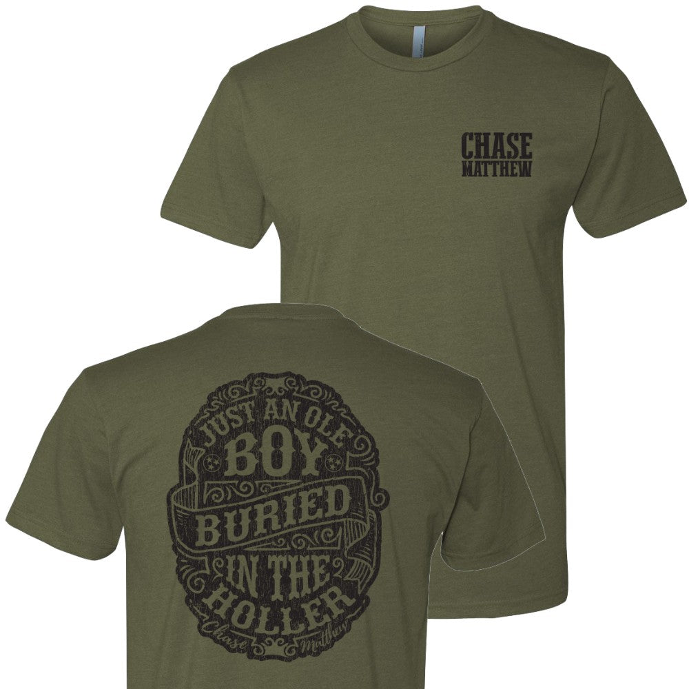 Military Green "Buried in the Holler" Tee
